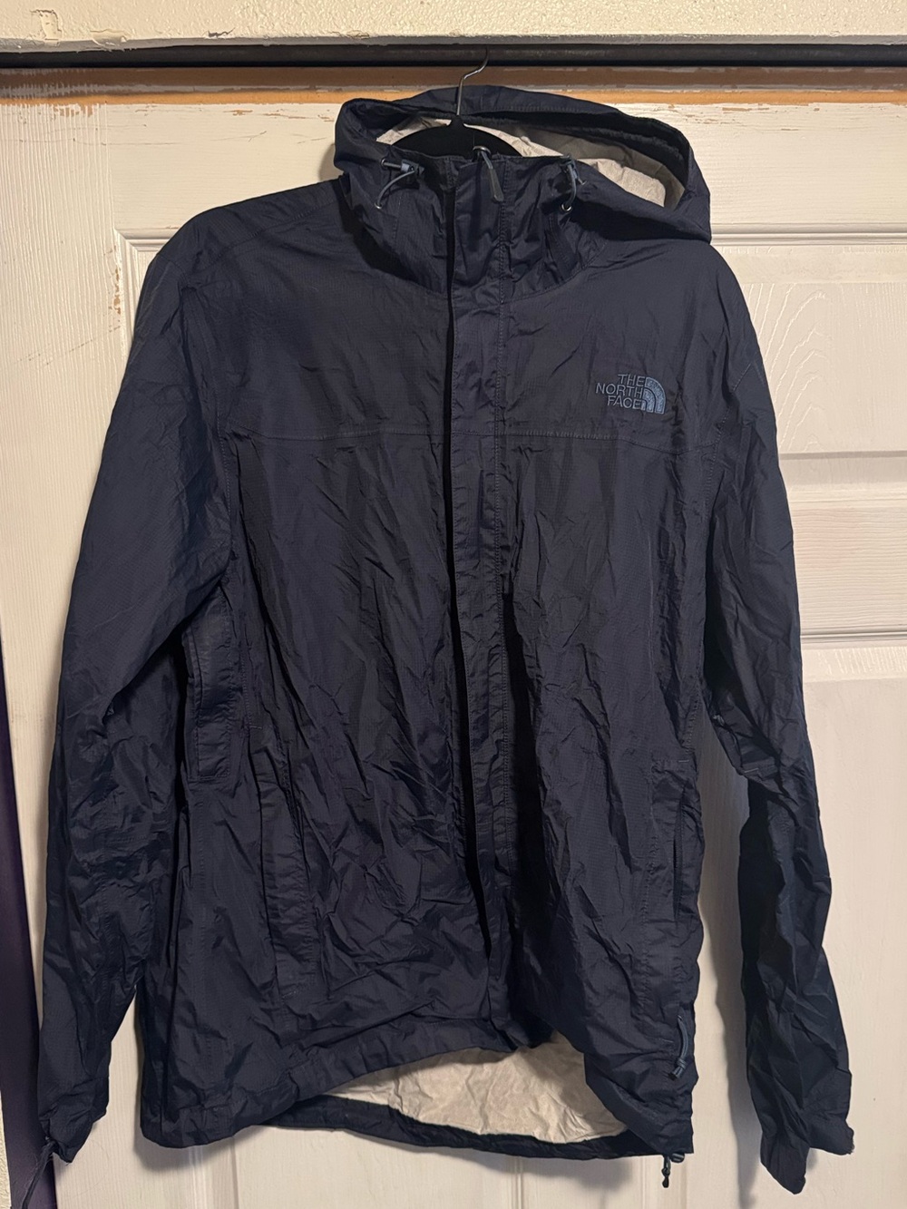 The North Face Men's Dark Navy Hooded Raincoat